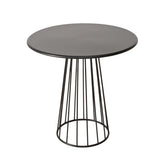 Hectarul - Masa de dining rotunda neagra din metal Ø75 cm Cinderella Boltze